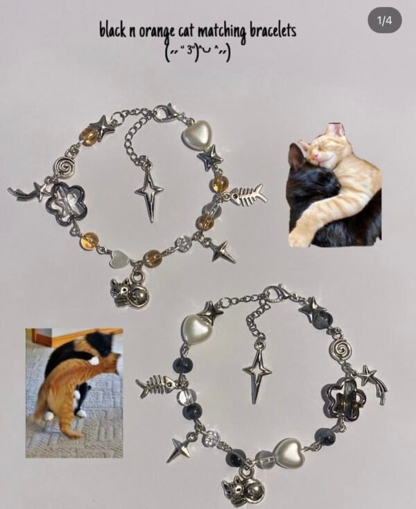 Screenshot Black n Orange Cat Bracelet