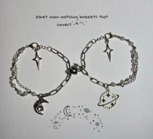Planet n Moon Matching Bracelet