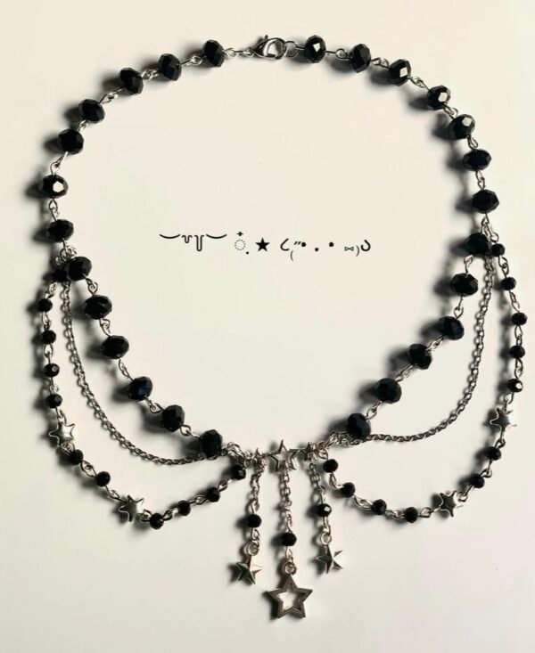 Black Crystal Star Necklace
