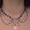 Black Crystal Star Necklace