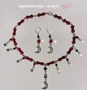 Sanquinem Luna Set (necklace + earring)