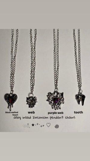 Alloy Inlaid Zirconium Pendants