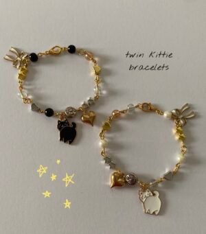 twin kittie bracelets