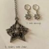 spider web necklace + web earrings